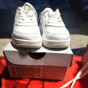 White Nike Air force 1 Toddler size 10